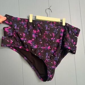 Hot Topic Galaxy Print High-Waisted Bikini Bottoms